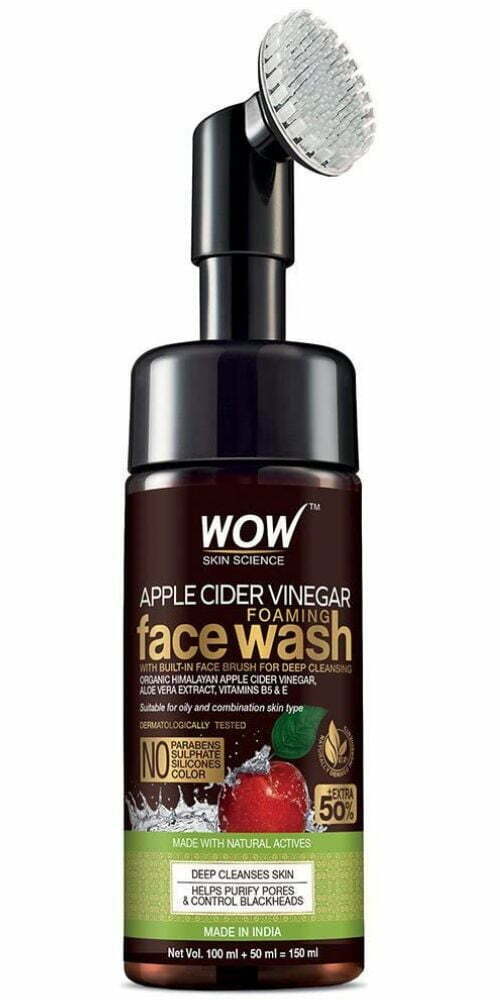 Wow Skin Science Foam Exfoliating Face Wash & Brush