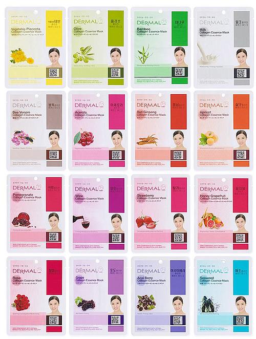 DERMAL KOREA Collagen Essence Facial Mask Sheet web